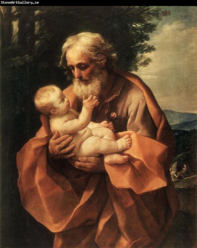 RENI, Guido St Joseph with the Infant Jesus dy